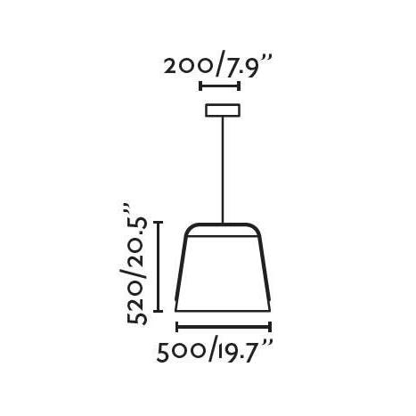 Lámpara colgante Stood 1L E27 madera - Faro