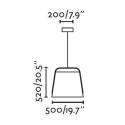 FARO Stood 1L E27 pendant lamp wood