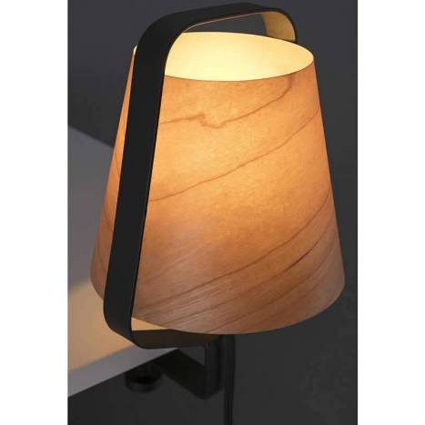 Lámpara de pinza Stood 1L E27 madera - Faro