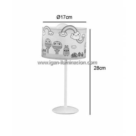 Lámpara de mesa infantil Bosque 1L E27 - Anperbar