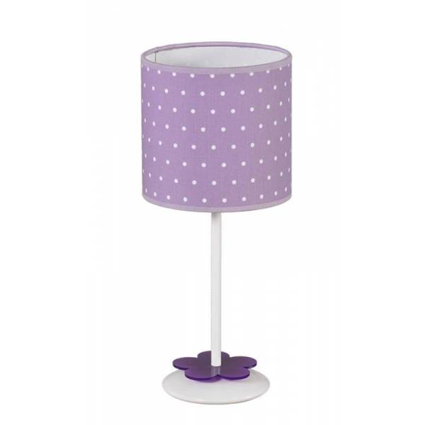 Lámpara de mesa infantil Topitos 1L lila - Anperbar