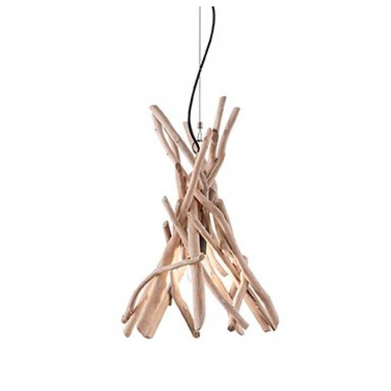 Lámpara colgante Driftwood 1L natural - Ideal Lux Lámpara colgante Driftwood 1L natural - Ideal Lux