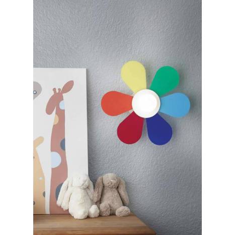 Aplique infantil Flower 1L E27 colores - Ideal Lux