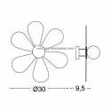 IDEAL LUX Flower 1L E27 wall lamp