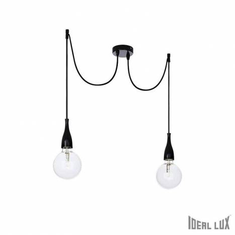 Lámpara colgante Minimal 2L E27 negro - Ideal Lux