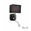 Aplique de pared Holiday E14 + LED 1w negro - Ideal Lux