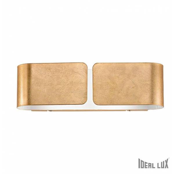 Aplique de pared Clip 2L oro - Ideal Lux
