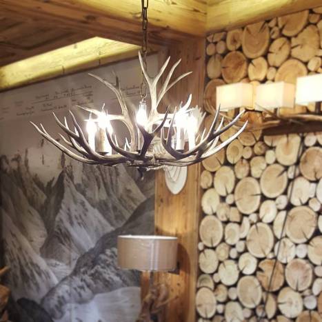 IDEAL LUX Chalet 8L resin hanging lamp
