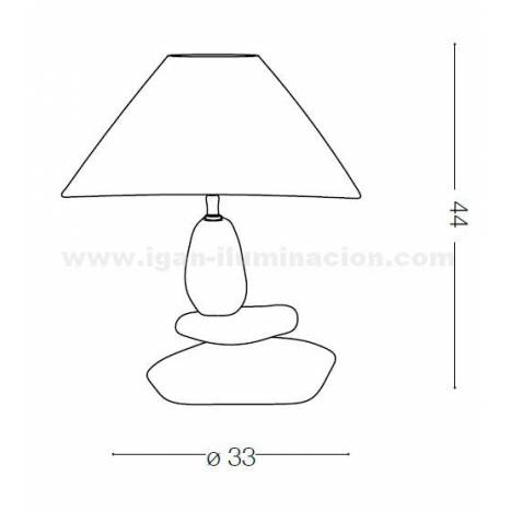 Lámpara de mesa Dolomiti 44cm cerámica - Ideal Lux