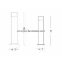 Baliza Venus LED GU10 IP44 antracita - Ideal Lux