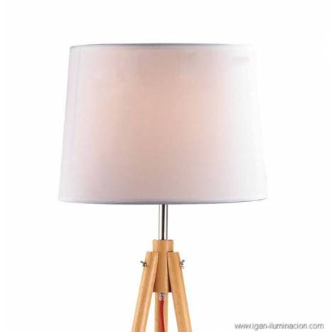 Lámpara de pie York trípode madera - Ideal Lux