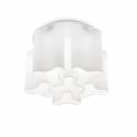 IDEAL LUX Compo 6L white glass ceiling lamp