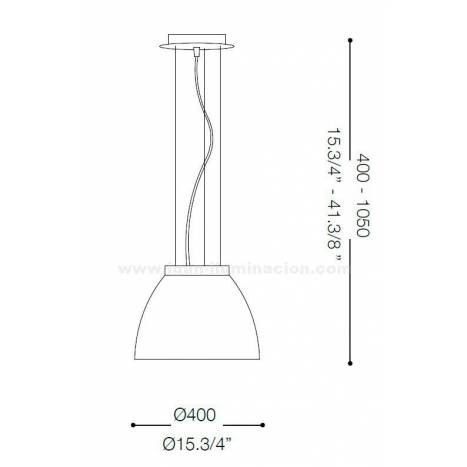 IDEAL LUX Tolomeo 1L blown glass hanging lamp