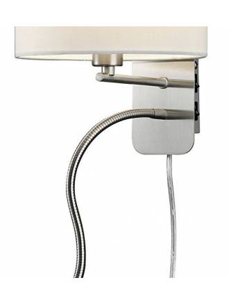 Trio Texti wall lamp 2L E27 + LED white