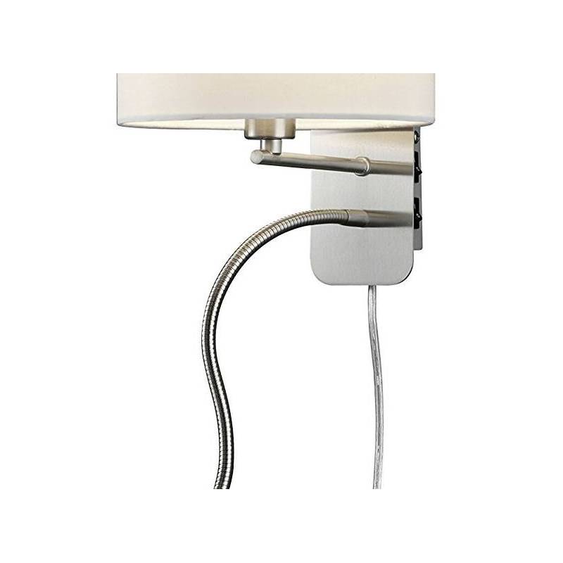 Aplique de pared Texti 2 luces tela blanca de Trio Aplique de pared Texti 2 luces tela blanca de Trio
