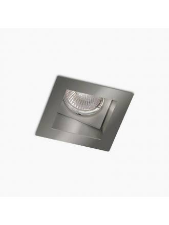 BPM Basit square recessed light silver aluminium