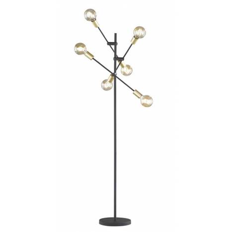 Lámpara de pie Cross 6L negro + oro - Trio Lámpara de pie Cross 6L negro + oro - Trio