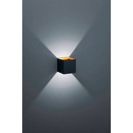 TRIO Louis LED Osram black aluminium wall lamp