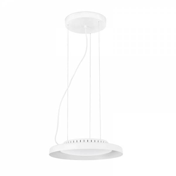 FARO Dolme 24w LED white steel pendant lamp