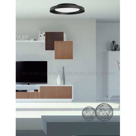 Plafón de techo Dolme LED acero negro - Faro
