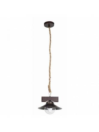 FARO Nudos pendant lamp 1L steel and glass