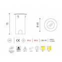 Empotrable suelo Step LED 1w IP65 acero - Arkoslight