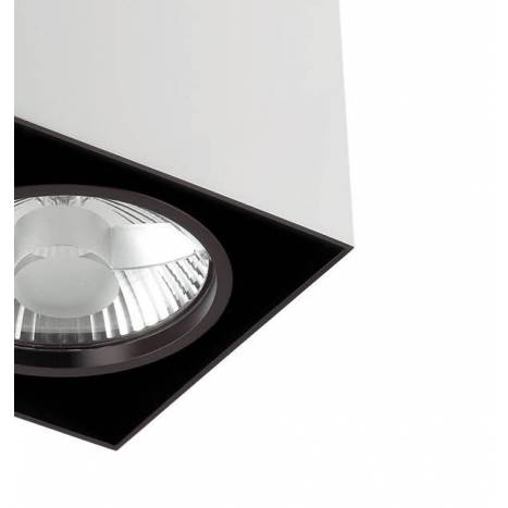 Foco superficie Mood AR111 cuadrado blanco - Ideal Lux