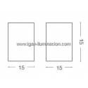 Foco superficie Mood AR111 cuadrado blanco - Ideal Lux