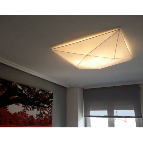 OLE by FM Polaris ceiling lamp 80cm white fabric