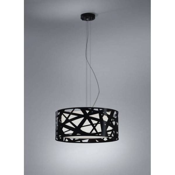 BRILLIANCE Mercury pendant lamp 3L black metal