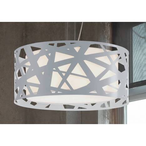 BRILLIANCE Mercury pendant lamp 3L white metal