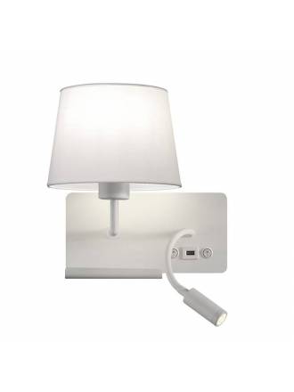 Aplique de pared Hold USB E27 + LED 3w - ACB