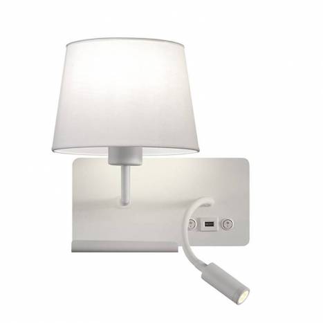 ACB Hold wall lamp USB E27 + LED 3w white