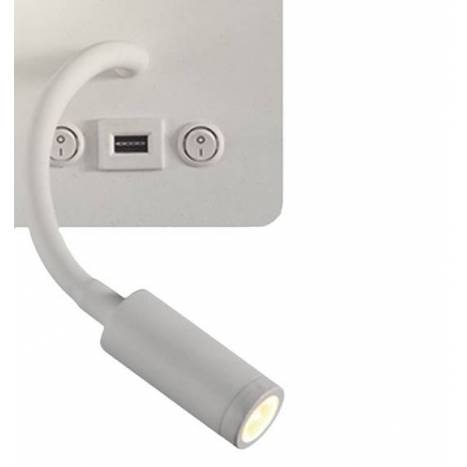 Aplique de pared Hold USB E27 + LED 3w - ACB