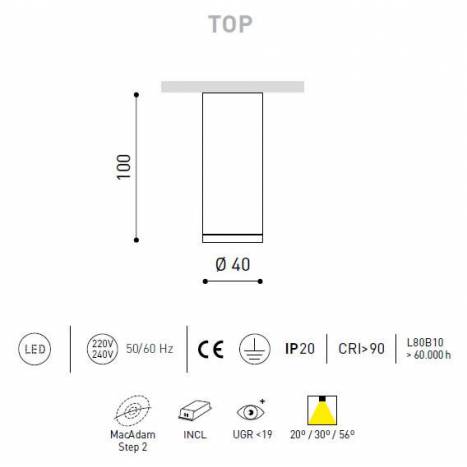 Foco de superficie Top LED 4.5w - Arkoslight