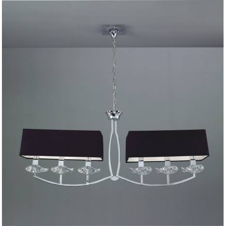 Mantra Akira ceiling lamp 6L black shade