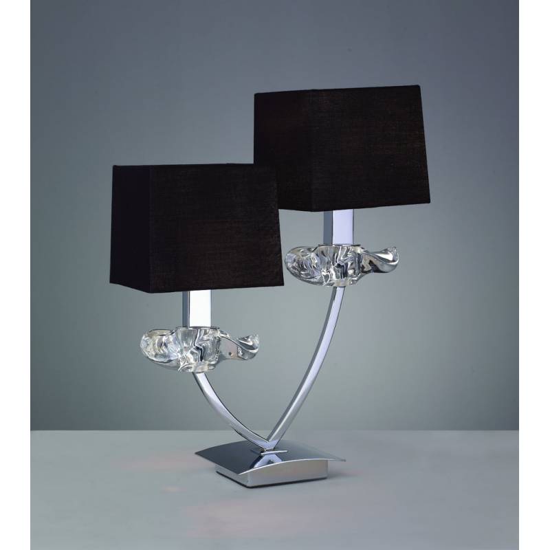 Mantra Akira Table Lamp 2l Black Shade, Akira Table Lamp