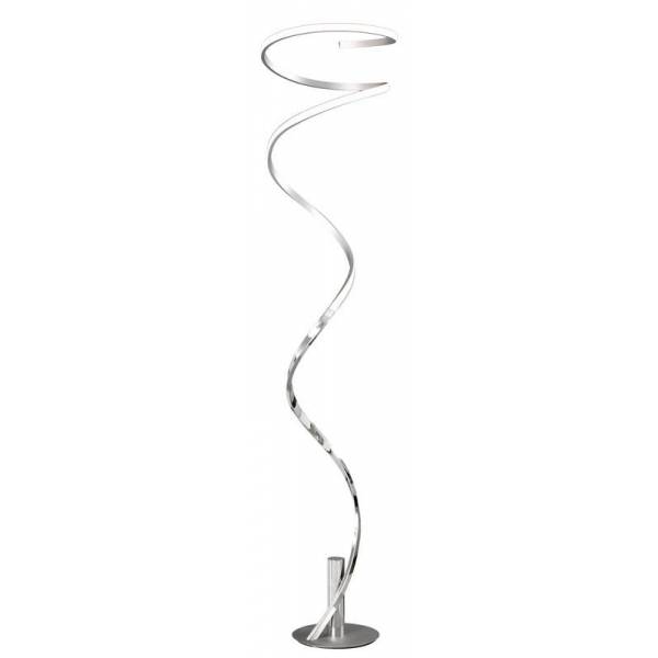 MANTRA Helix 42w LED dimmable silver floor lamp