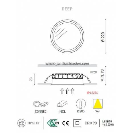 Downlight Deep LED IP54 - Arkoslight