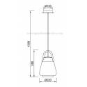 Lámpara colgante Kinke IP65 22cm antracita - Mantra