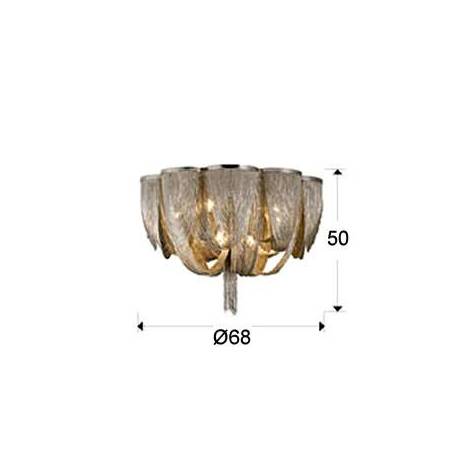 Plafon de techo Minerva 10 luces de Schuller