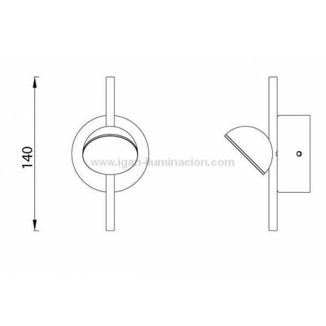 MANTRA Adn LED 3w white aluminium wall lamp