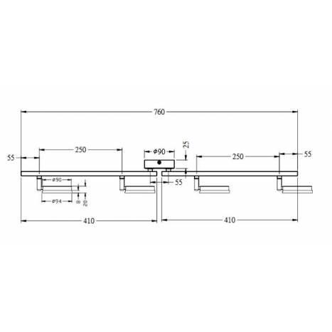 Trio Rennes spotlight 4L LED chrome