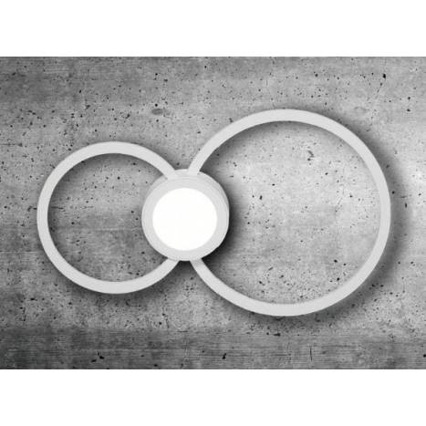 Plafón/Aplique Mural LED 24w circulos blanco - Mantra