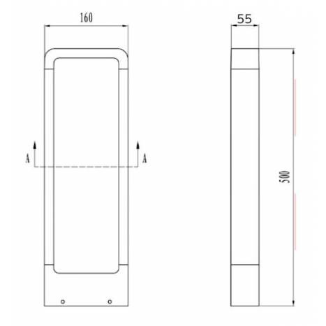 Trio Reno outdoor bollard LED 50cm anthracite