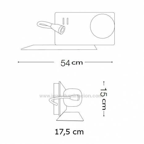 Aplique de pared Book LED USB blanco - Ideal Lux