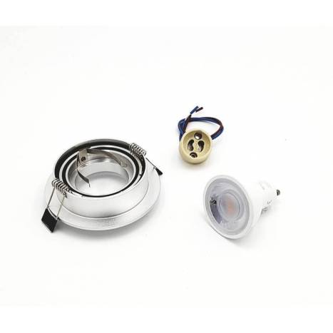 Foco empotrable LED 8w Sharp circular aluminio basculante