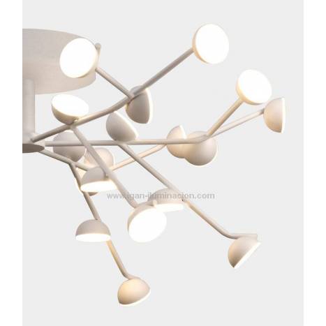 MANTRA Adn LED 100w white aluminium ceiling lamp