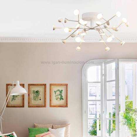 Lámpara de techo Adn LED 100w aluminio blanco - Mantra