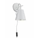 TRIO Andreus 1L E14 fabric wall lamp
